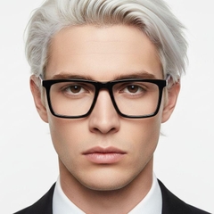 Gafas rectangulares de acetato azul #BS0420-0100