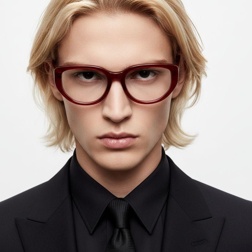 Butterfly Red Acetate Glasses #BS0420-0105