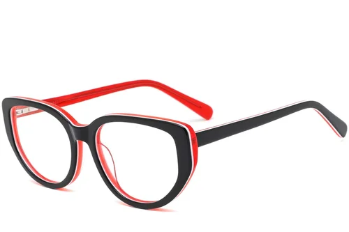 Lunettes papillon en acétate noir #BS0420-0106