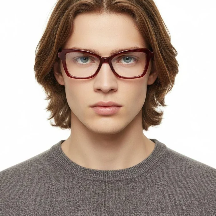 Gafas de acetato con forma de mariposa roja #BS0420-0108