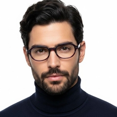 Lunettes ovales en acétate violet #BS0420-0111