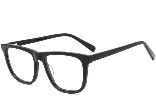 Lunettes rectangulaires en acétate noir #BS0420-0113