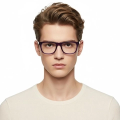 Rectangular Purple Acetate Glasses #BS0420-0114