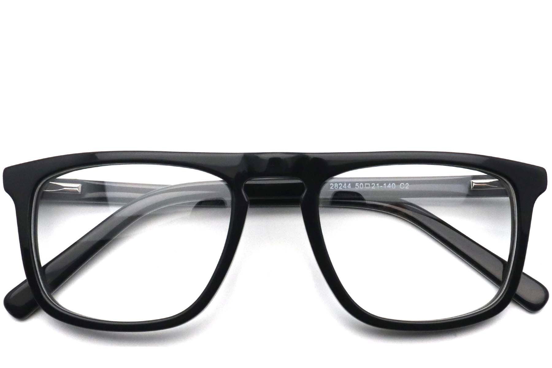 Aviator Black Acetate Glasses #BS0420-0116