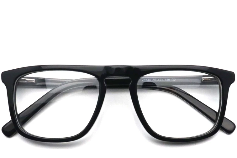Aviator Black Acetate Glasses #BS0420-0116