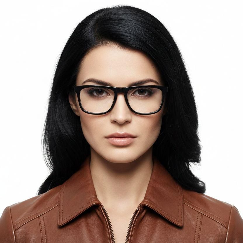 Aviator Black Acetate Glasses #BS0420-0116