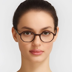 Geometric Brown Acetate Glasses #BS0420-0122