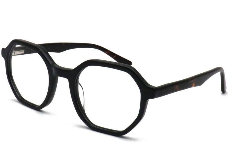 Geometric Black Acetate Glasses #BS0420-0123