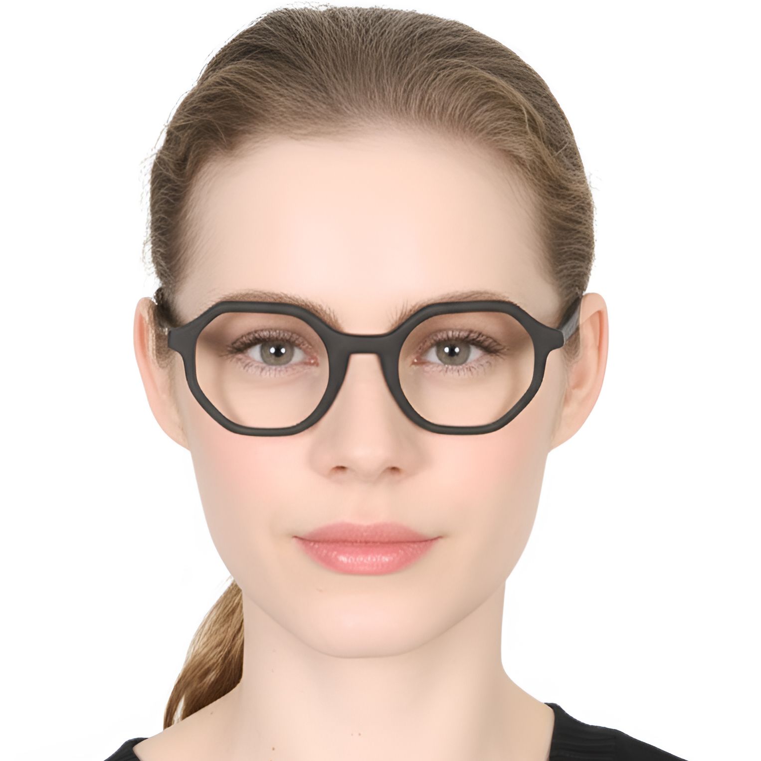 Geometric Black Acetate Glasses #BS0420-0123
