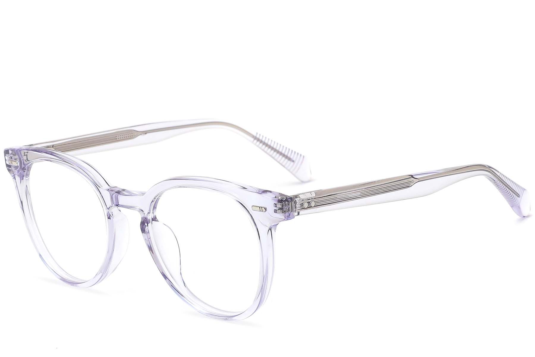 Oval Purple Acetate Glasses #BS0420-0125