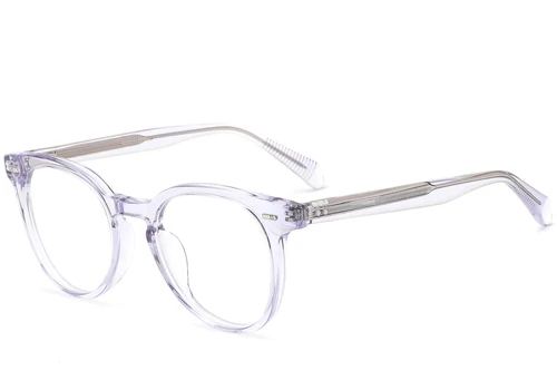Oval Purple Acetate Glasses #BS0420-0125
