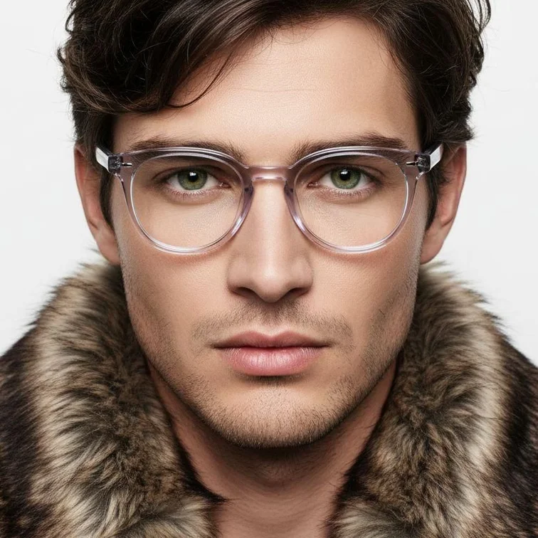 Gafas ovaladas de acetato morado #BS0420-0125
