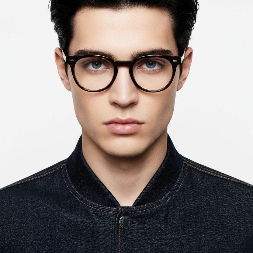 Ovale Schildpatt-Acetatbrille #BS0420-0126