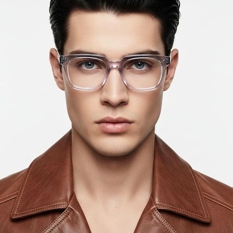 Gafas rectangulares de acetato morado #BS0420-0129