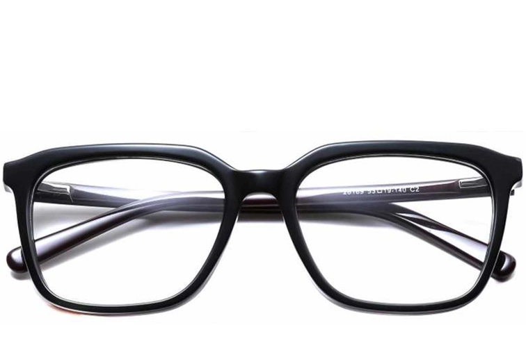 Rectangular Purple Acetate Glasses #BS0420-0131