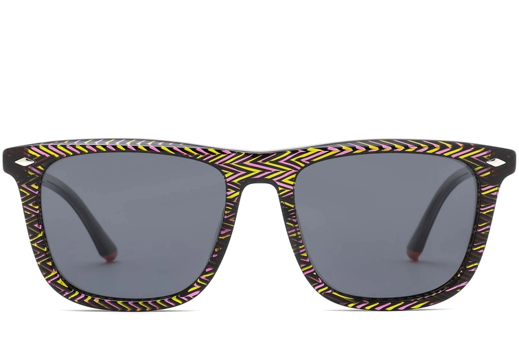 Gafas de sol de acetato con patrón rectangular #BS0420-0133