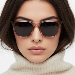 Rectangular Brown Acetate Sunglasses #BS0420-0138