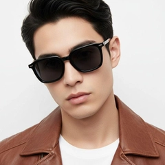 Rectangular Black Acetate Sunglasses #BS0420-0142