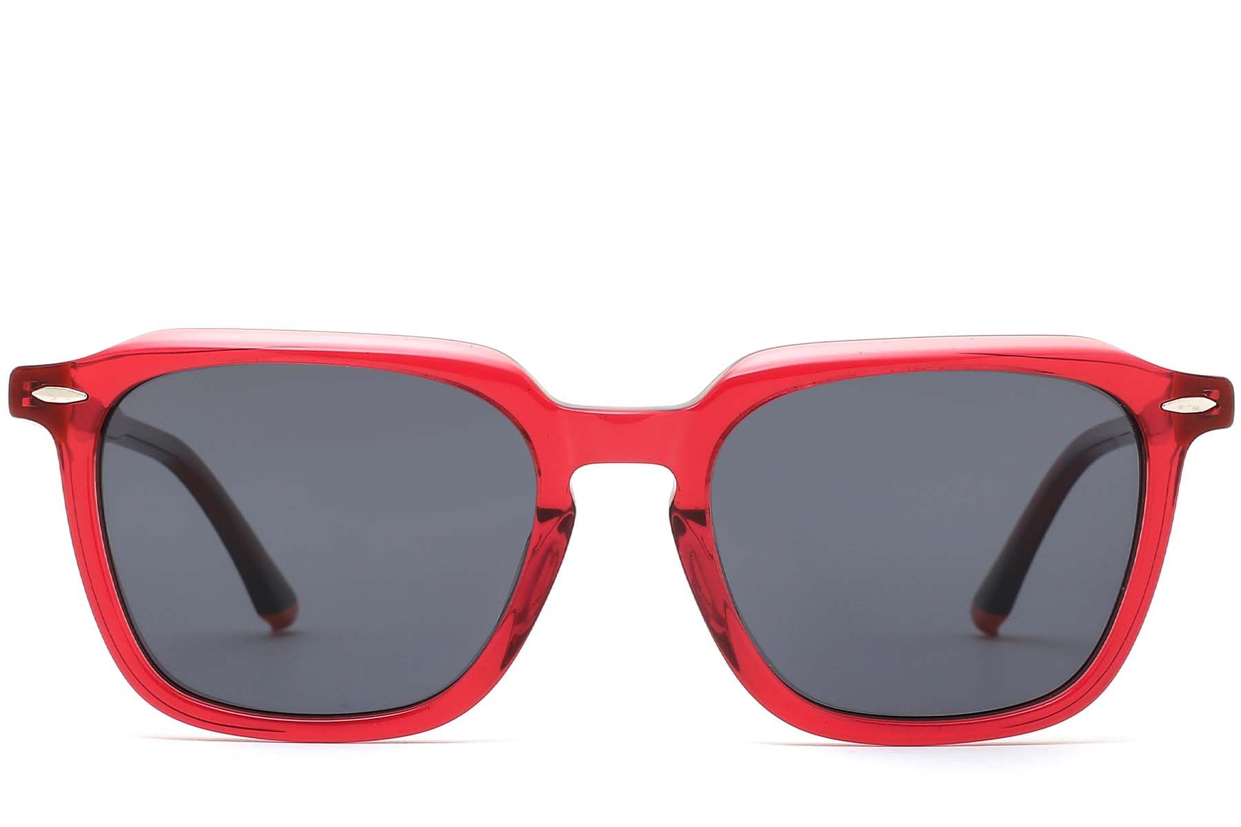 Rectangular Pink Acetate Sunglasses #BS0420-0145