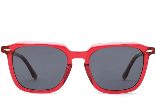 Rectangular Pink Acetate Sunglasses #BS0420-0145