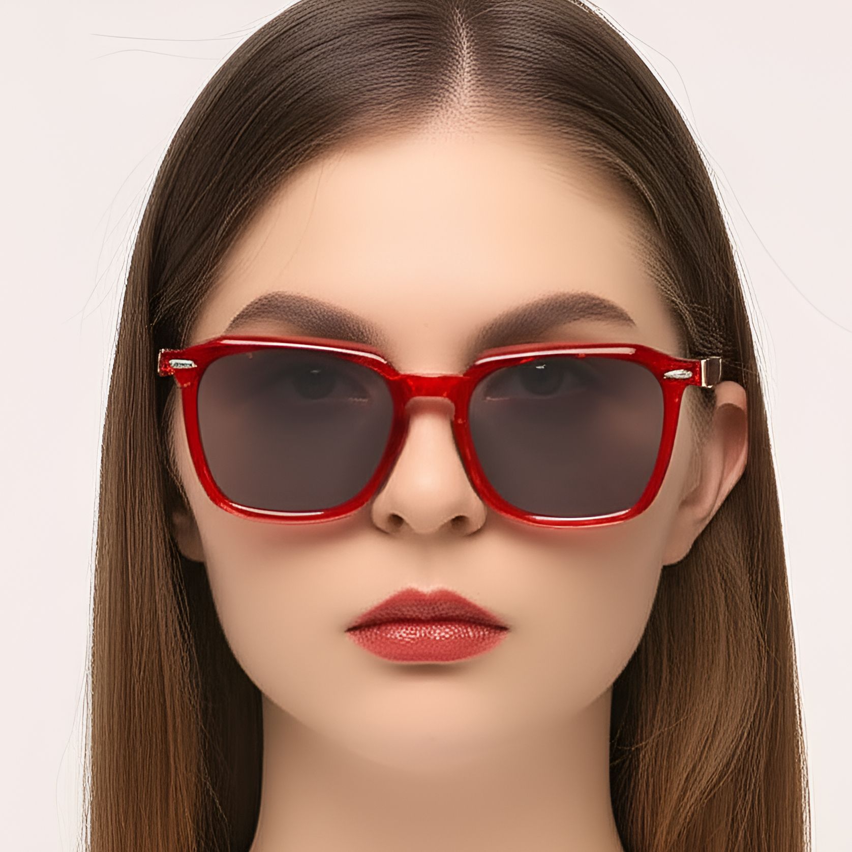 Rectangular Pink Acetate Sunglasses #BS0420-0145