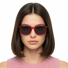 Rectangular Pink Acetate Sunglasses #BS0420-0145