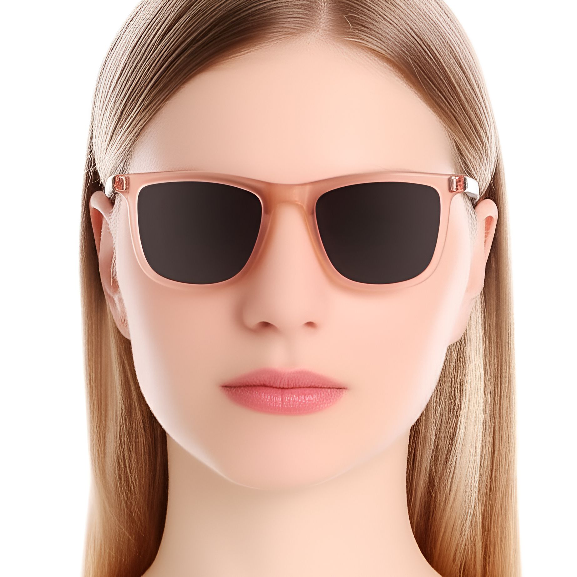 Rectangular Pink Acetate Sunglasses #BS0420-0151