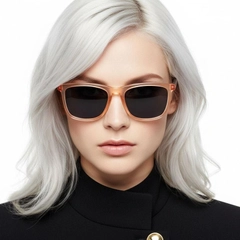 Rectangular Pink Acetate Sunglasses #BS0420-0151