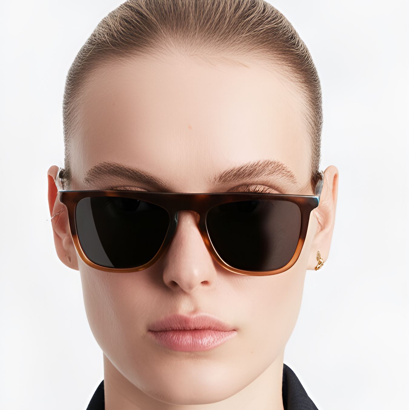 Rectangular Tortoiseshell Acetate Sunglasses #BS0420-0156