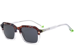 Rectangular Tortoiseshell Acetate Sunglasses #BS0420-0159