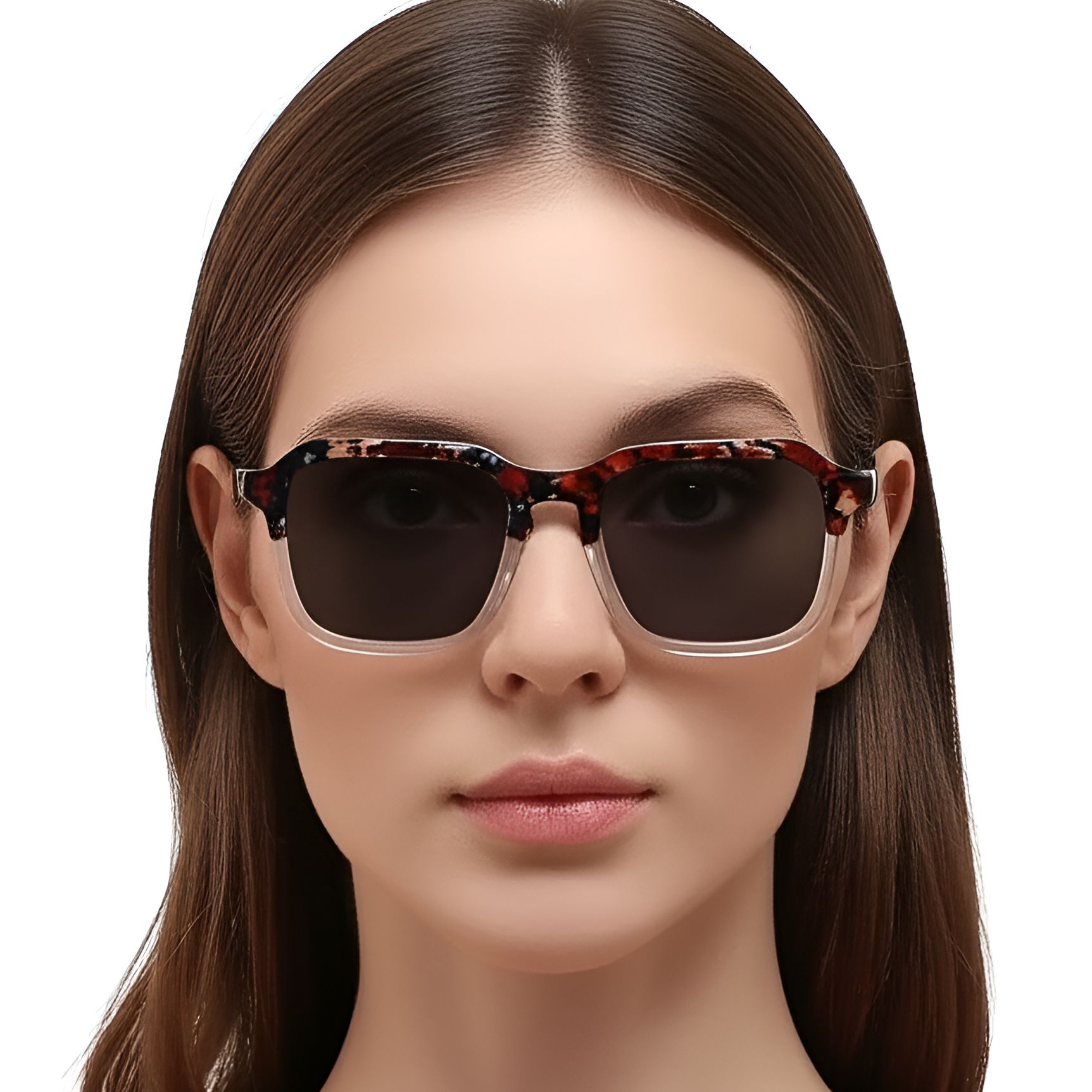 Rectangular Tortoiseshell Acetate Sunglasses #BS0420-0159