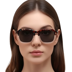 Rectangular Tortoiseshell Acetate Sunglasses #BS0420-0159
