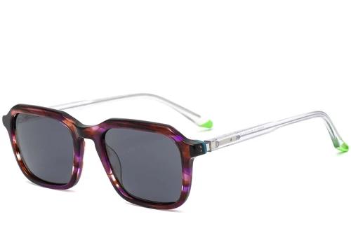 Rectangular Pattern Acetate Sunglasses #BS0420-0162