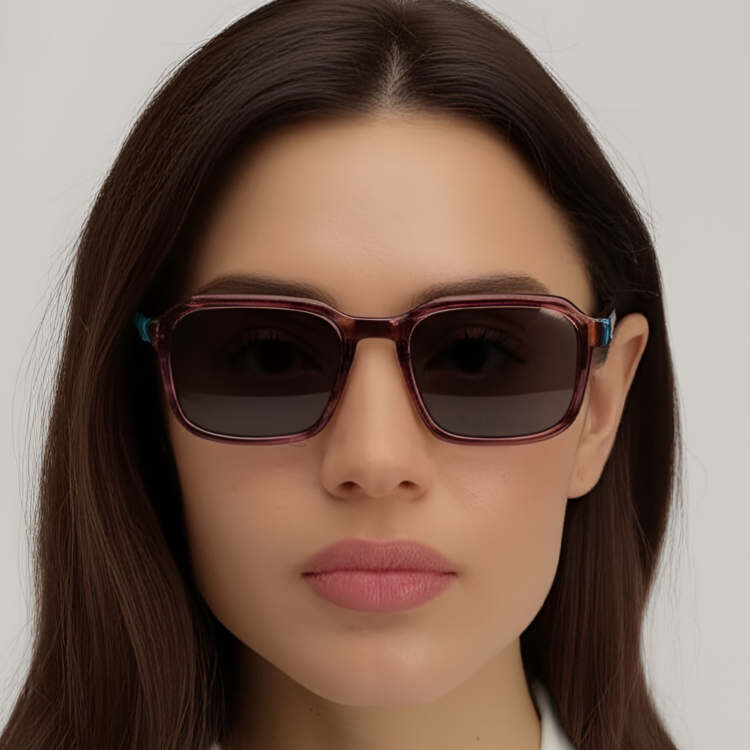 Rectangular Pattern Acetate Sunglasses #BS0420-0162