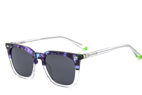 Rectangular Pattern Acetate Sunglasses #BS0420-0167