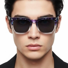 Rectangular Pattern Acetate Sunglasses #BS0420-0167