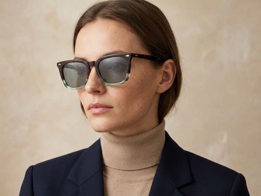 Rectangular Tortoiseshell Acetate Sunglasses #BS0420-0169