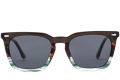 Rectangular Tortoiseshell Acetate Sunglasses #BS0420-0169