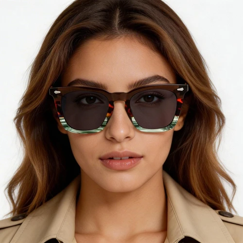 Rectangular Tortoiseshell Acetate Sunglasses #BS0420-0169