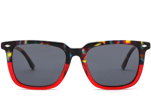 Rectangular Tortoiseshell Acetate Sunglasses #BS0420-0173