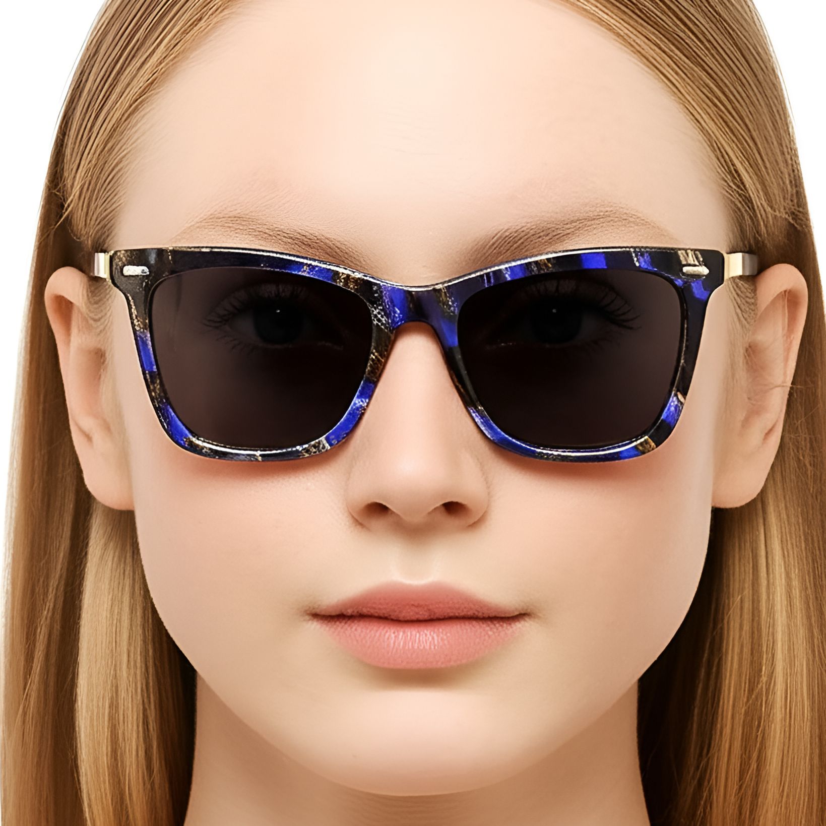 Rectangular Purple Acetate Sunglasses #BS0420-0179