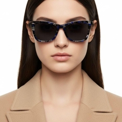 Rectangular Purple Acetate Sunglasses #BS0420-0179