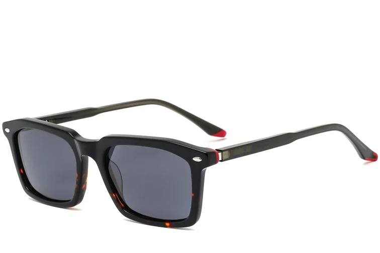 Rectangular Tortoiseshell Acetate Sunglasses #BS0420-0184