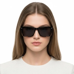 Rectangular Tortoiseshell Acetate Sunglasses #BS0420-0184