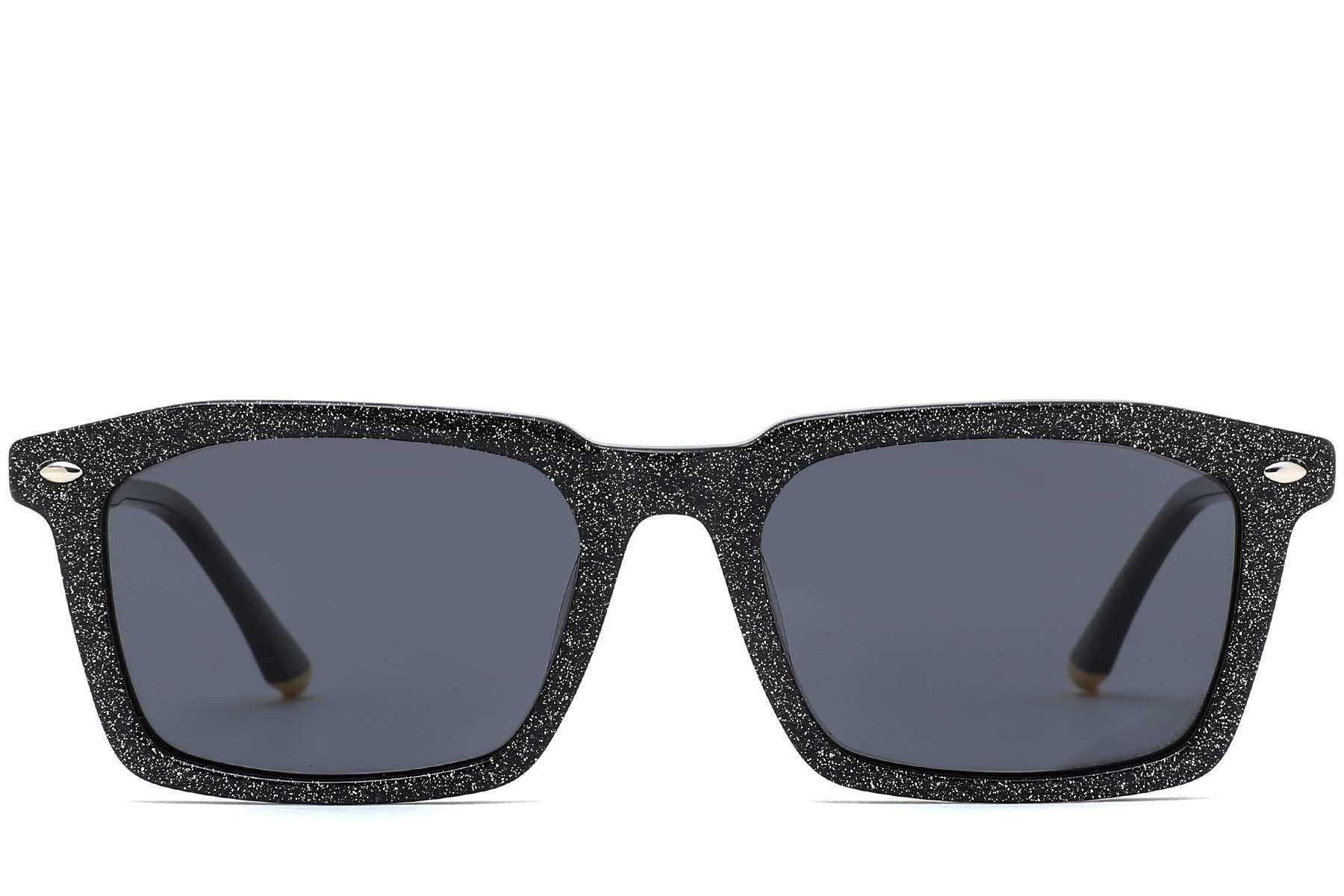 Rectangular Pattern Acetate Sunglasses #BS0420-0186