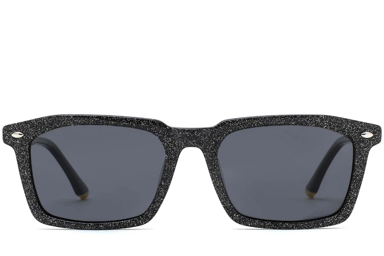 Lunettes de soleil rectangulaires en acétate #BS0420-0186
