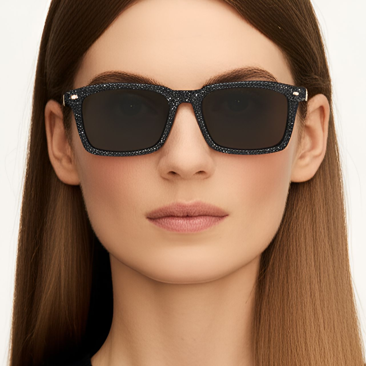 Rectangular Pattern Acetate Sunglasses #BS0420-0186