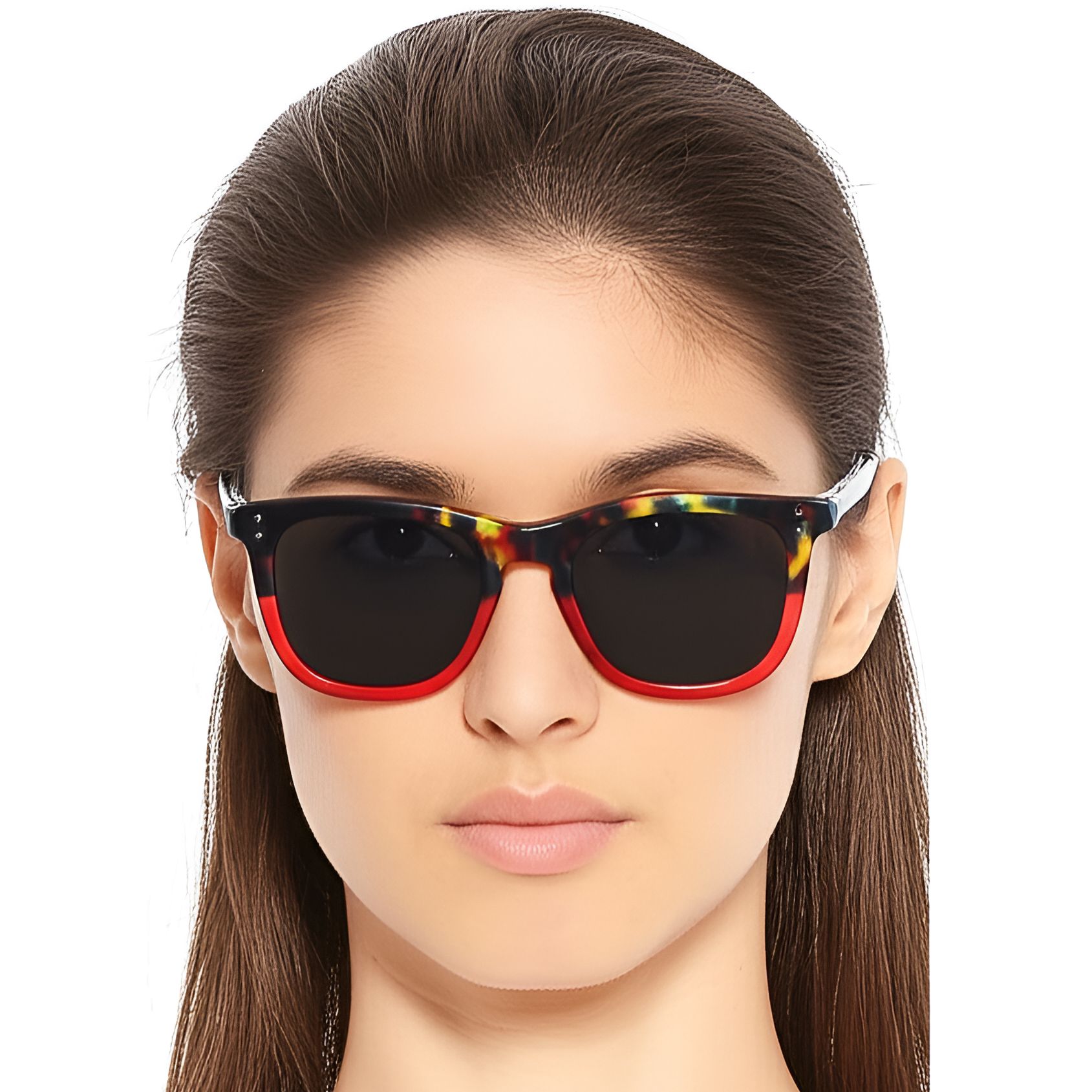 Rectangular Tortoiseshell Acetate Sunglasses #BS0420-0188