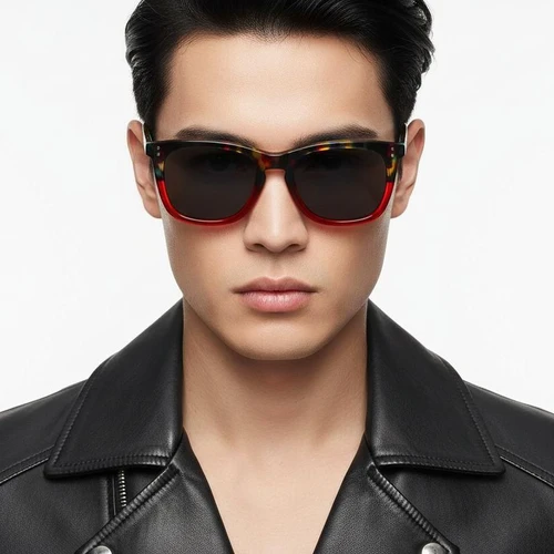 Rectangular Tortoiseshell Acetate Sunglasses #BS0420-0188