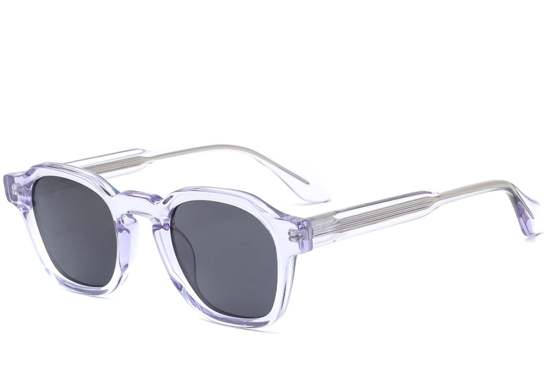 Rectangular Transparent Acetate Sunglasses #BS0420-0198